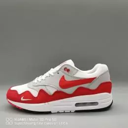 2022 nike air max 1 87 sports sneakers vagues homme rouge blanc